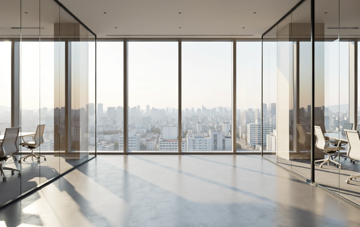 Modern financial district atmosphere